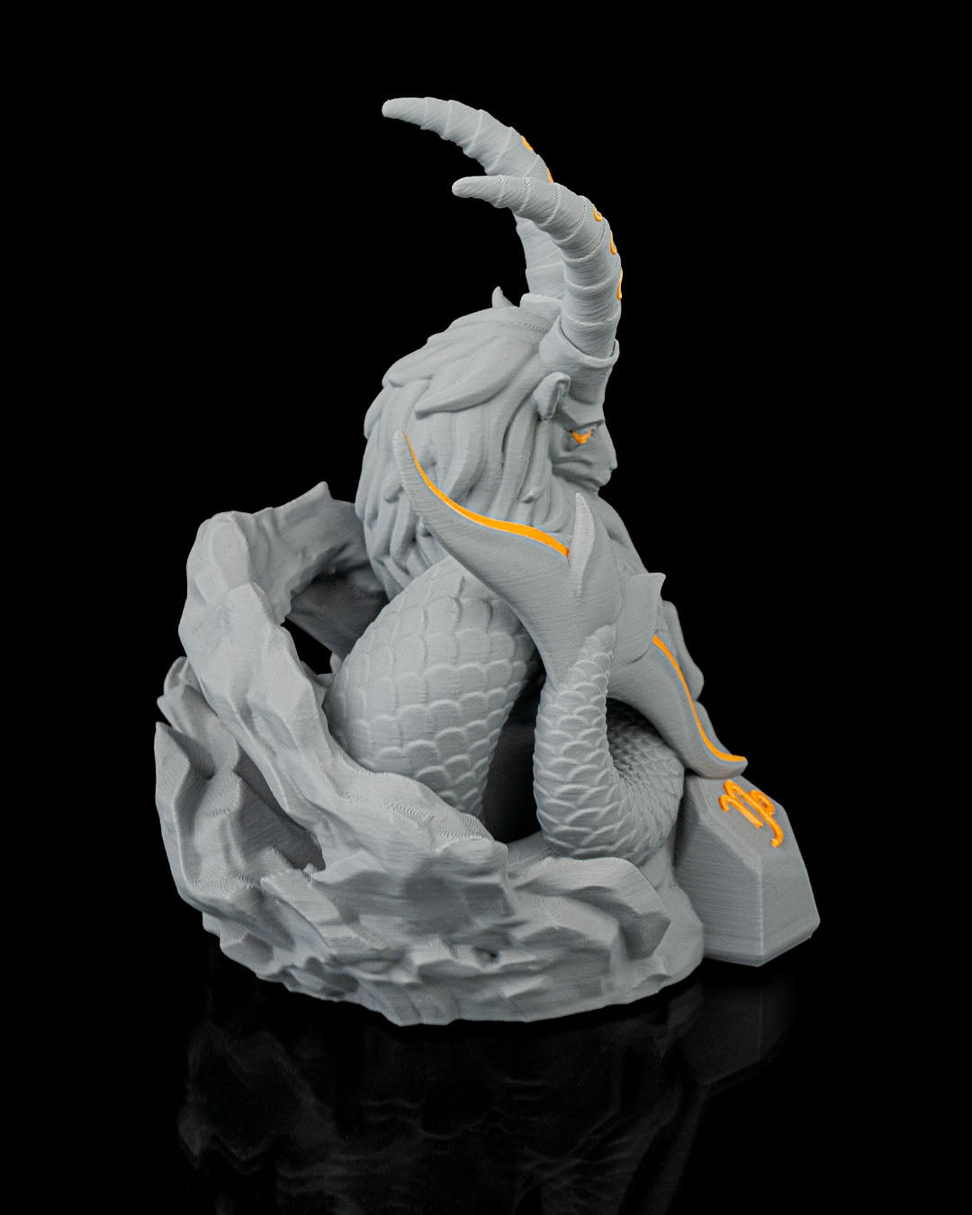 Capricorn Zodiac Statue by STLFlix – Ambitious Sea Goat Collectible | Dragons N Doodads