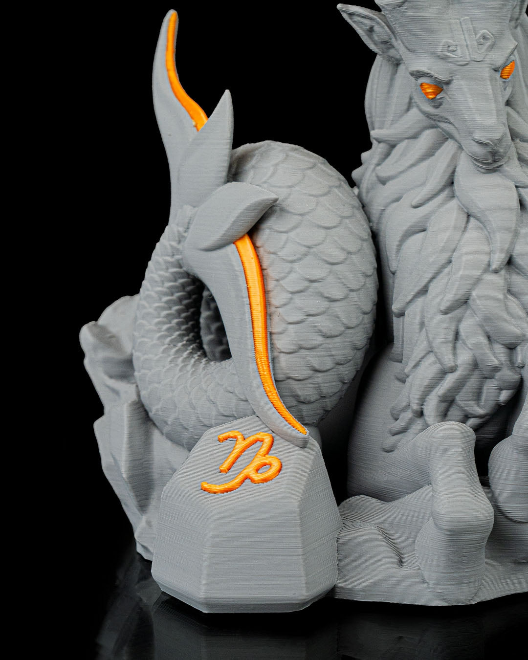 Capricorn Zodiac Statue by STLFlix – Ambitious Sea Goat Collectible | Dragons N Doodads