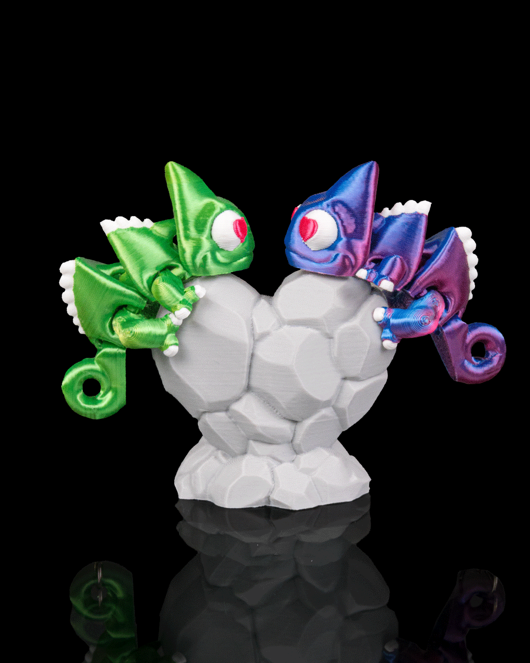 Chamele-Ones | Chameleon Keychain Pair