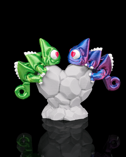 Chamele-Ones | Chameleon Keychain Pair