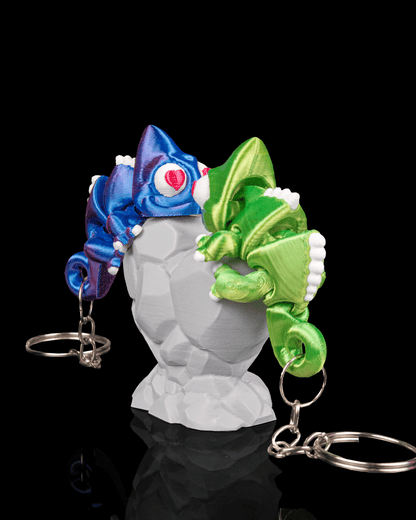 Chamele-Ones | Chameleon Keychain Pair