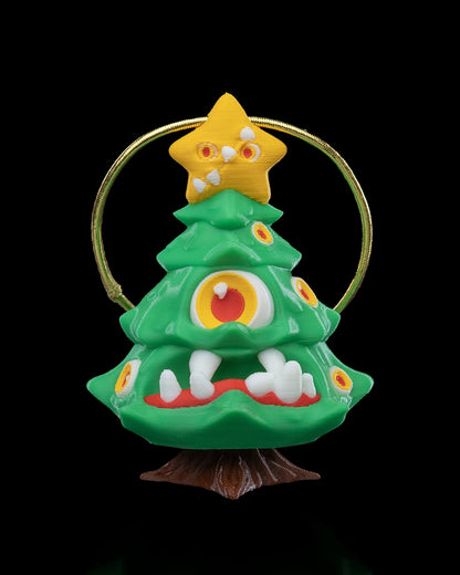 Christmas Treemic Ornament by STLFlix - Quirky Monster Christmas Tree Decor