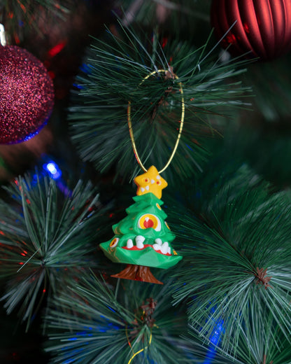 Christmas Treemic Ornament by STLFlix - Quirky Monster Christmas Tree Decor