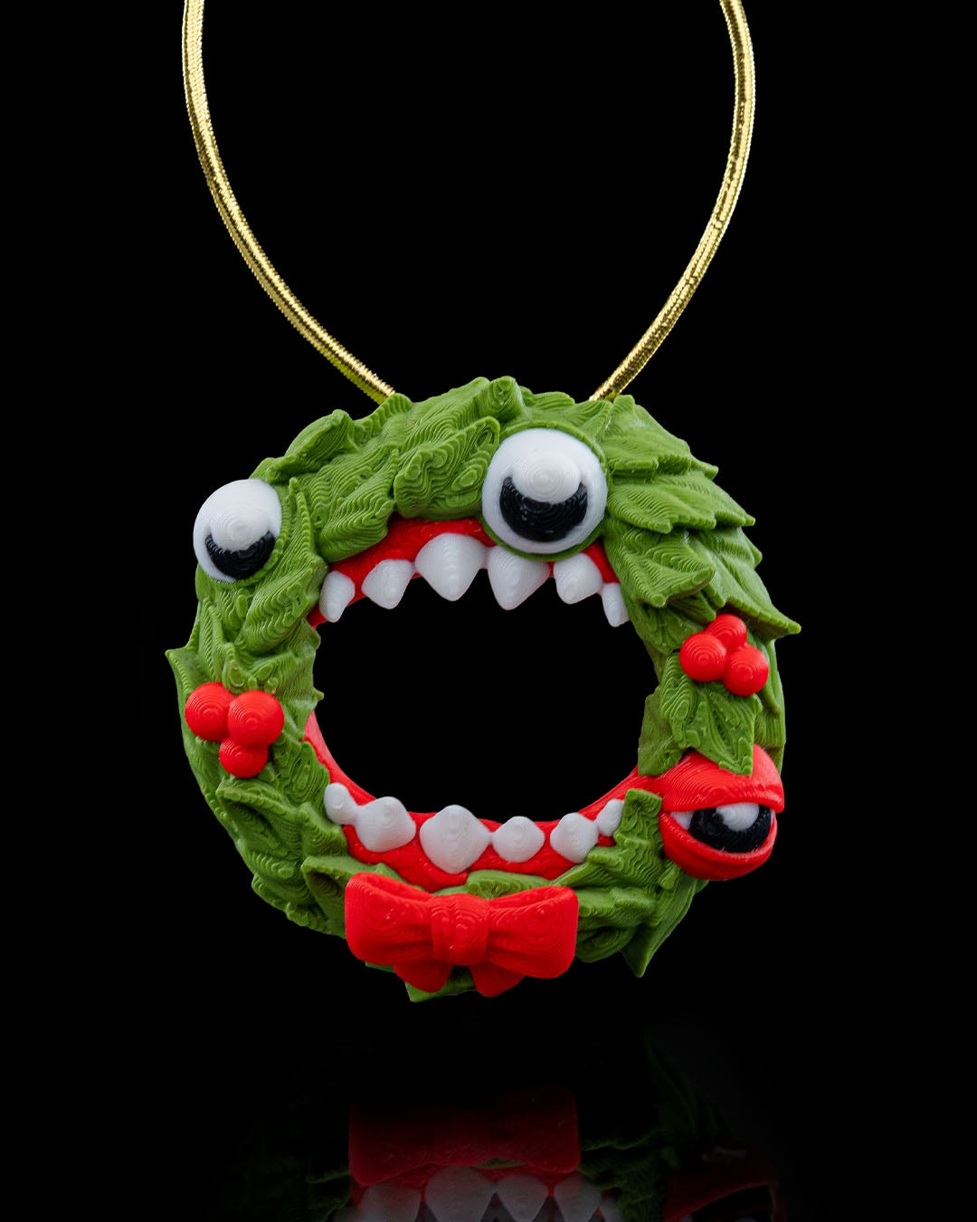 Christmas Wrath Ornament - Unique Handmade Wreath Decoration by STLFlix