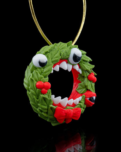 Christmas Wrath Ornament - Unique Handmade Wreath Decoration by STLFlix