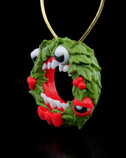 Christmas Wrath Ornament - Unique Handmade Wreath Decoration by STLFlix