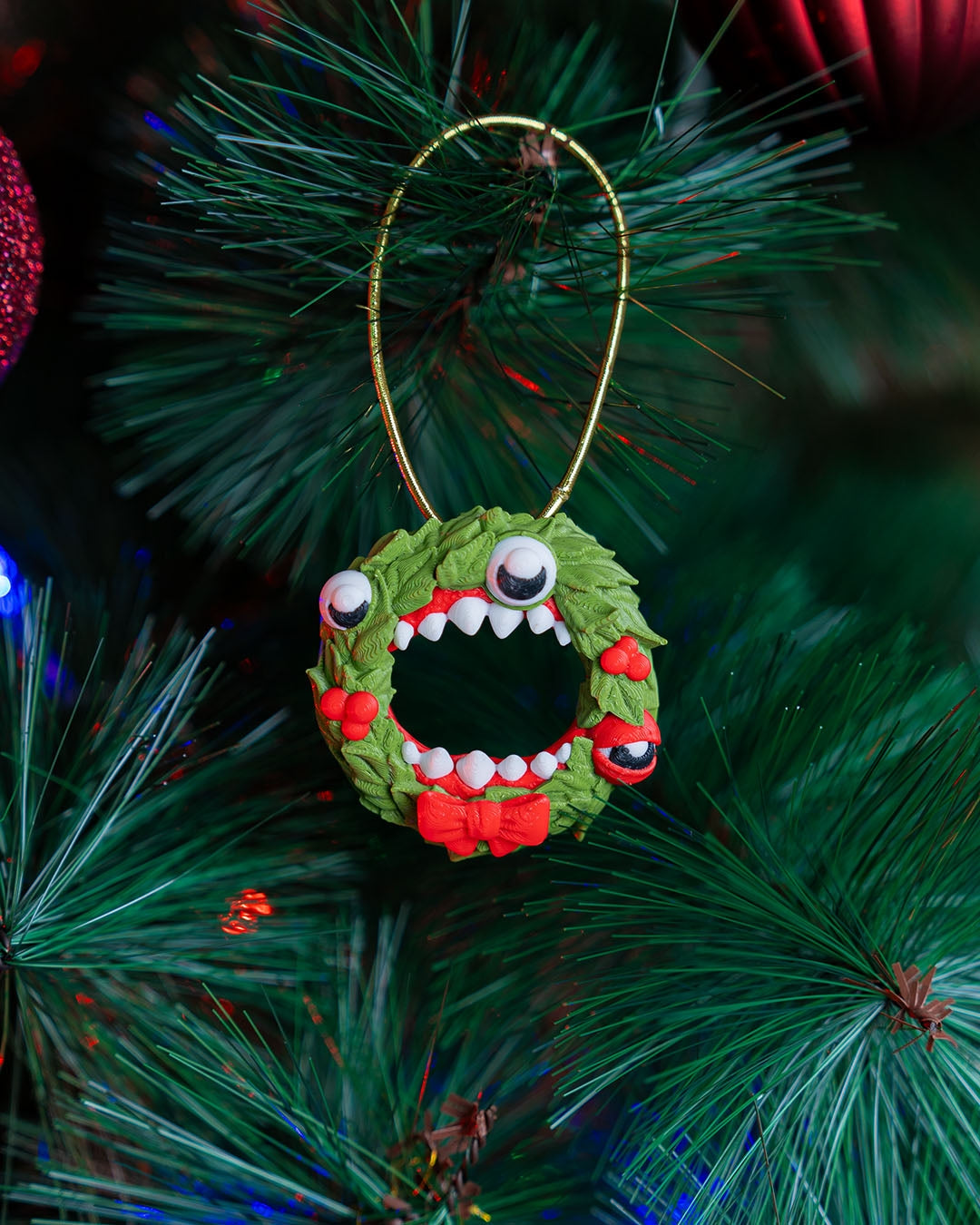 Christmas Wrath Ornament - Unique Handmade Wreath Decoration by STLFlix