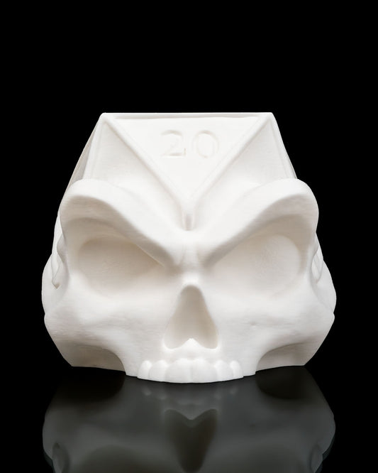Critical Die Skull Planter – D20 Dice-Inspired Pot
