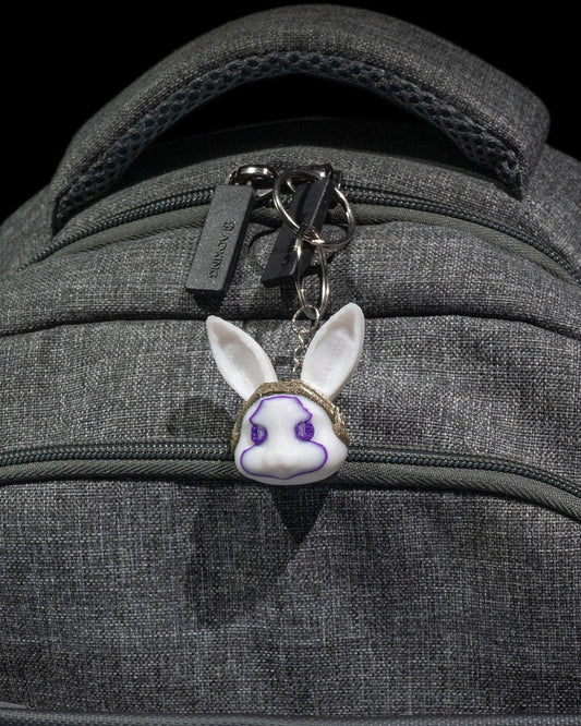 Cyberpunk Bunny Keychain - Futuristic and Edgy