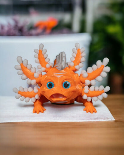 Dandy Candy Axolotl: Vivacious 3D Printed Creature with Articulated Joints