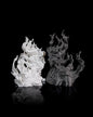 Dichotomy: The Flames of Duality 3D Printed Sculpture