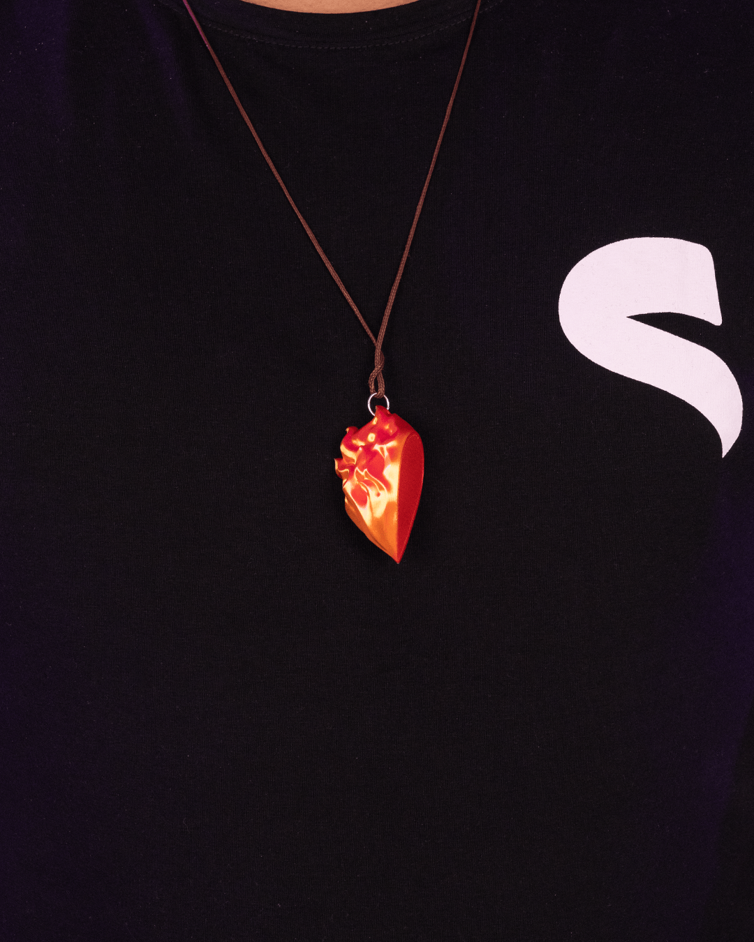 Element Duo Pendants | Fire & Ice Split Heart Necklace Set