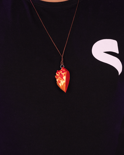 Element Duo Pendants | Fire & Ice Split Heart Necklace Set