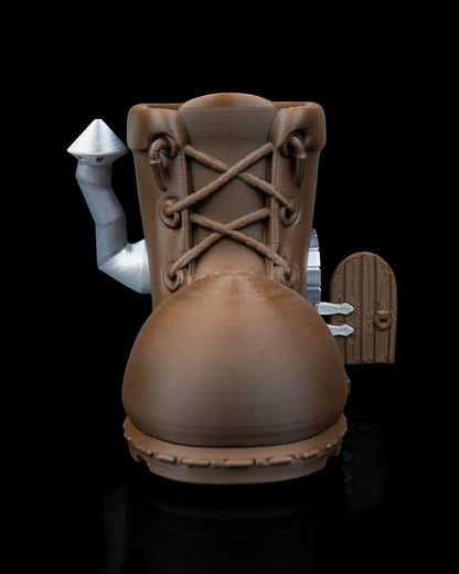 Fairy Step Inn – 3D Printed Boot-Shaped Fairy House for Whimsical Garden Decor