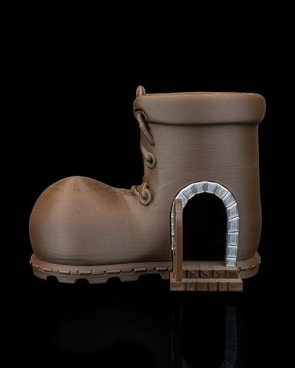 Fairy Step Inn – 3D Printed Boot-Shaped Fairy House for Whimsical Garden Decor