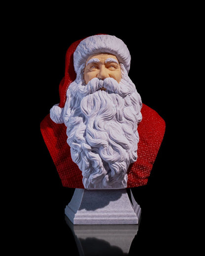 Classic Santa Bust - 3D Printed by STLFLIX