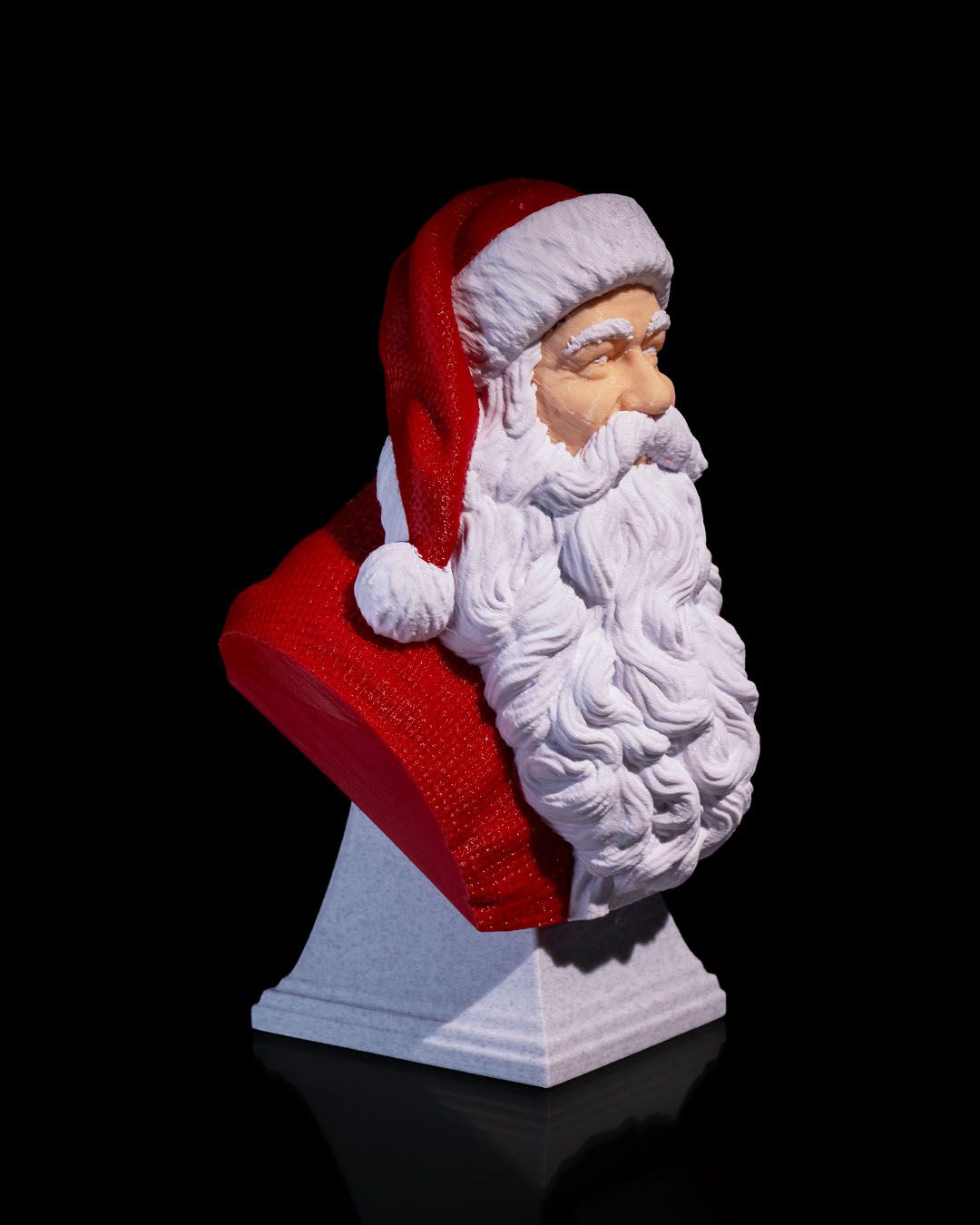 Classic Santa Bust - 3D Printed by STLFLIX