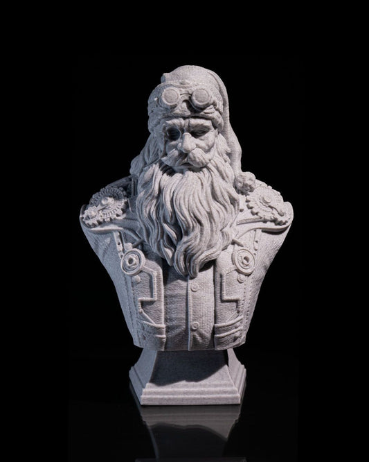 Steampunk Santa - 3D Printed Paintable Bust