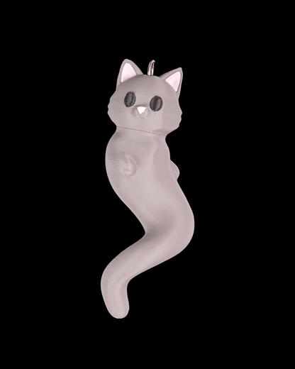 Feline Match Pendants – Intertwined Cat Couple Keychains