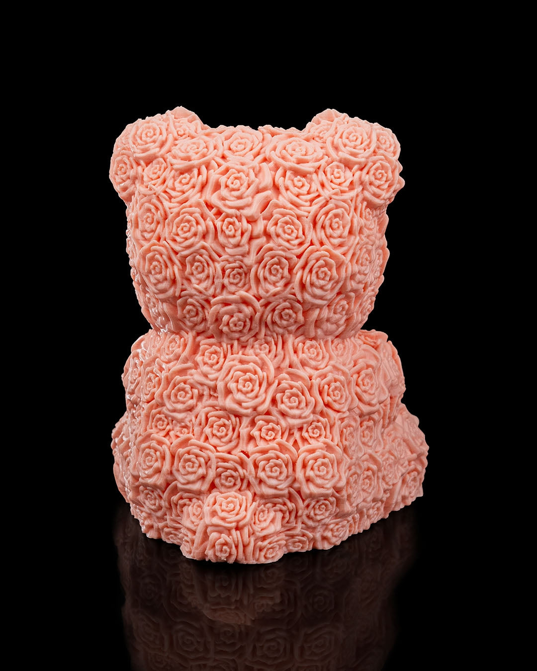Floral Bear | Rose-Textured Valentine Bear Keepsake Decor