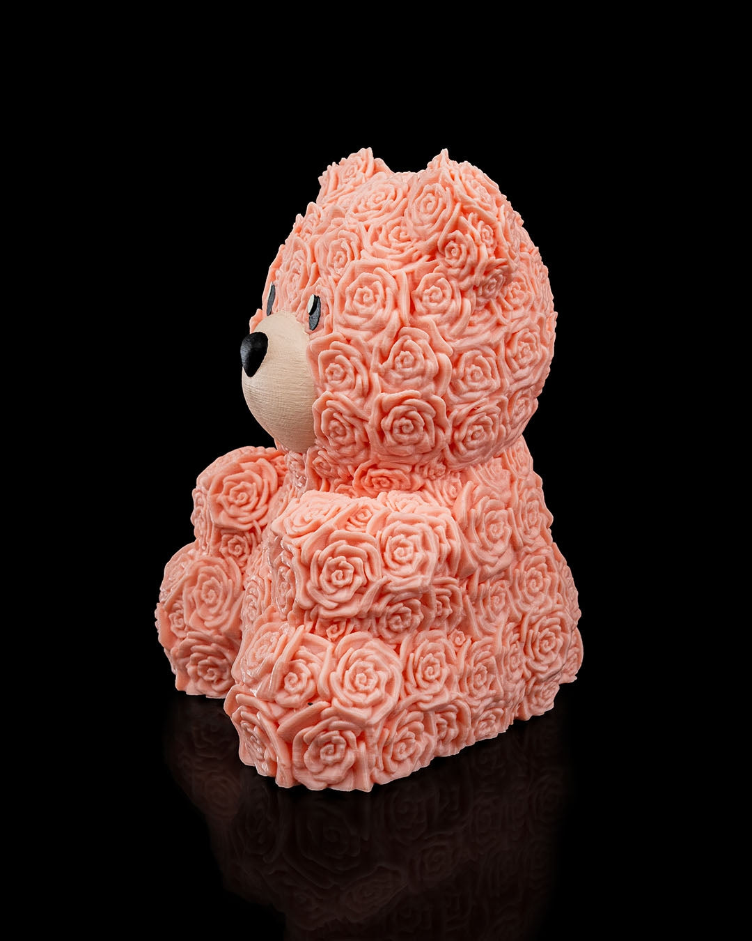 Floral Bear | Rose-Textured Valentine Bear Keepsake Decor