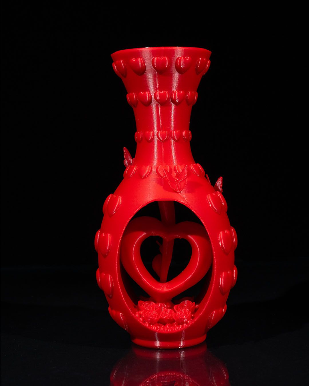 Heart and Rose Vase – Romantic 3D Printed Floral Keepsake