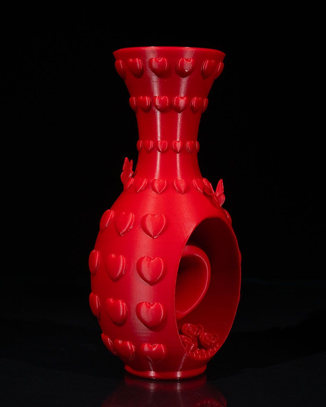 Heart and Rose Vase – Romantic 3D Printed Floral Keepsake