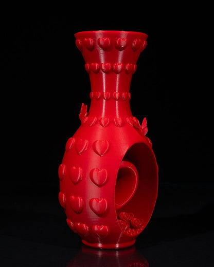 Heart and Rose Vase – Romantic 3D Printed Floral Keepsake