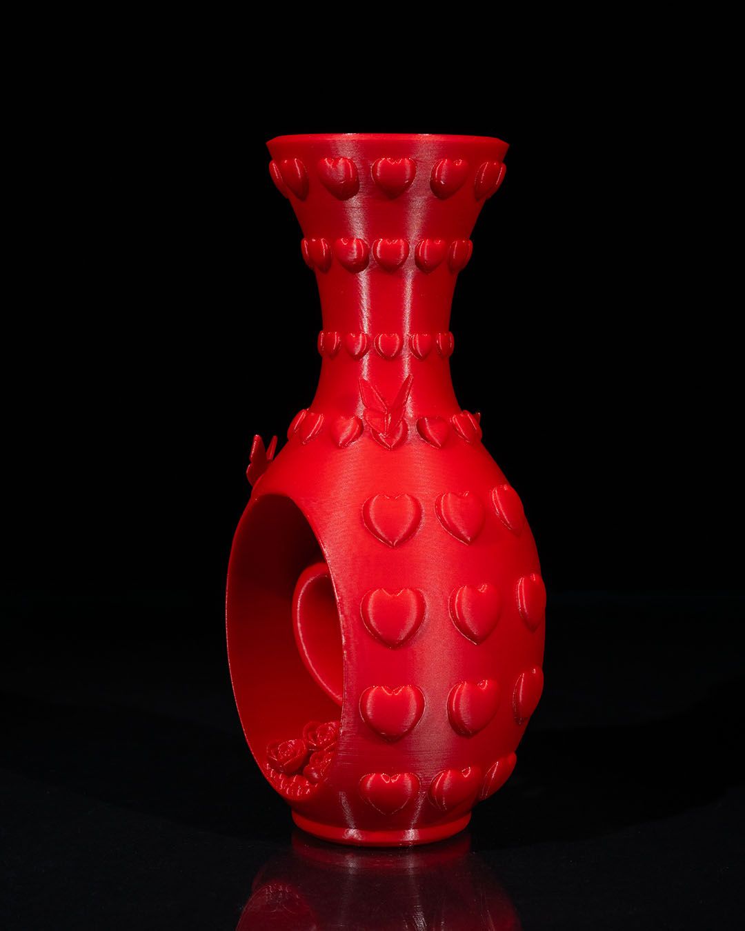 Heart and Rose Vase – Romantic 3D Printed Floral Keepsake