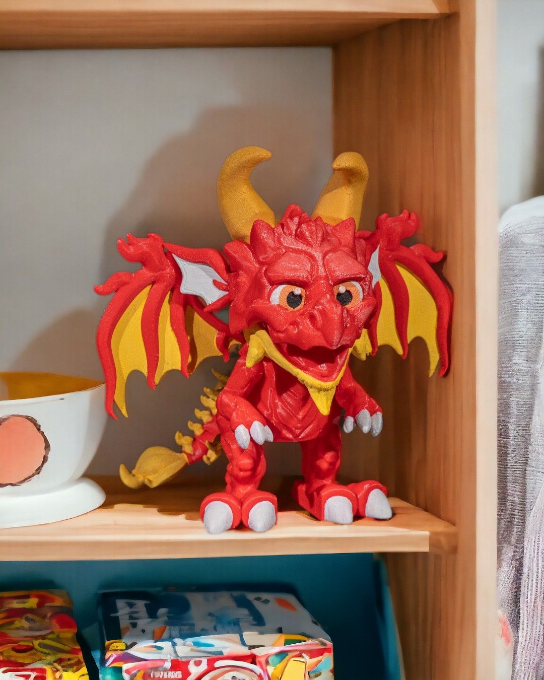 Customizable 3D Printed Dragon Figurine - Hell’s Rage Articulated Collectible