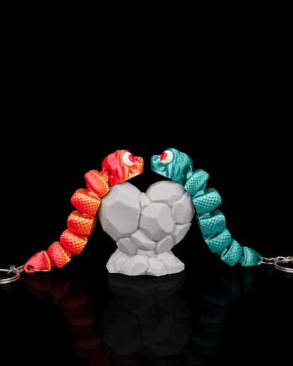 Hiss and Hers | Snake Keychain Pair
