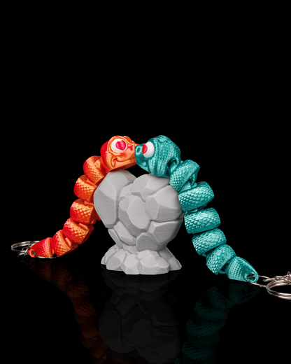 Hiss and Hers | Snake Keychain Pair