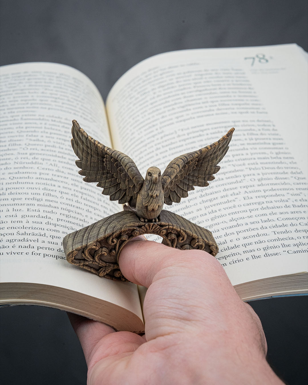 Mystic Page Holders – 3D Printed Thumb Rings in Fantasy-Inspired Designs