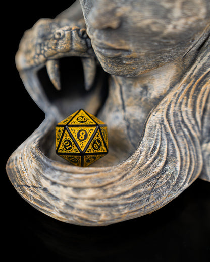 Infernal Gambit Can Holder & Dice Tower – Dragon-Elf Guardian RPG Accessory