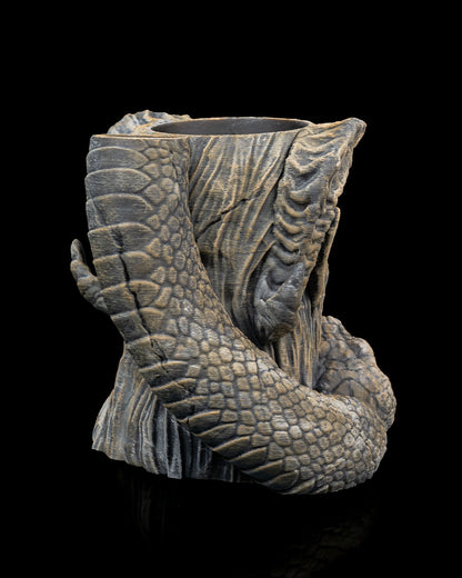 Infernal Gambit Can Holder & Dice Tower – Dragon-Elf Guardian RPG Accessory