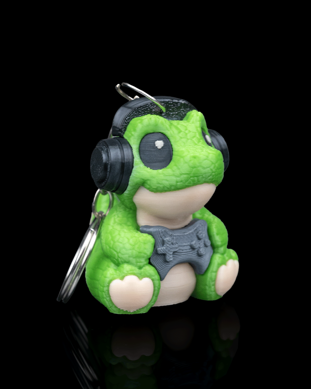 Jurassic Start – Gamer Dino Keychain