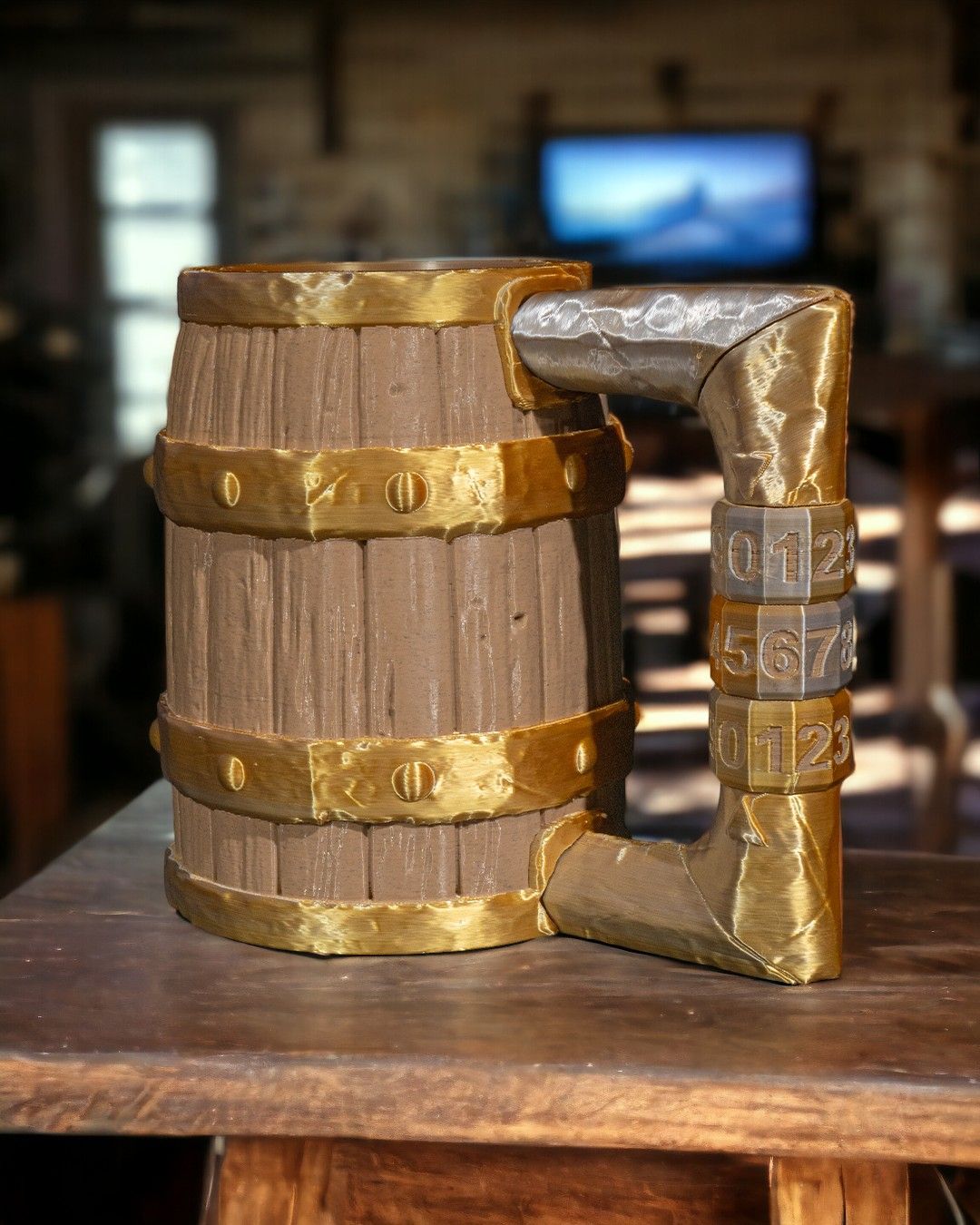 Keg o’ Beer Can Holder and Counter