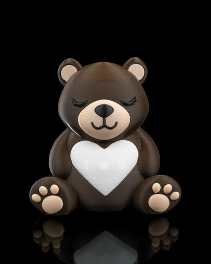 Light-Hearted Bear Light | Valentine Bear Lamp with “I ♥ U” Glow