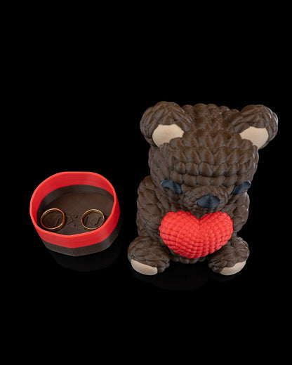 Love Cub Container | Valentine’s Bear Keepsake Box for Rings, Jewelry & Small Treasures