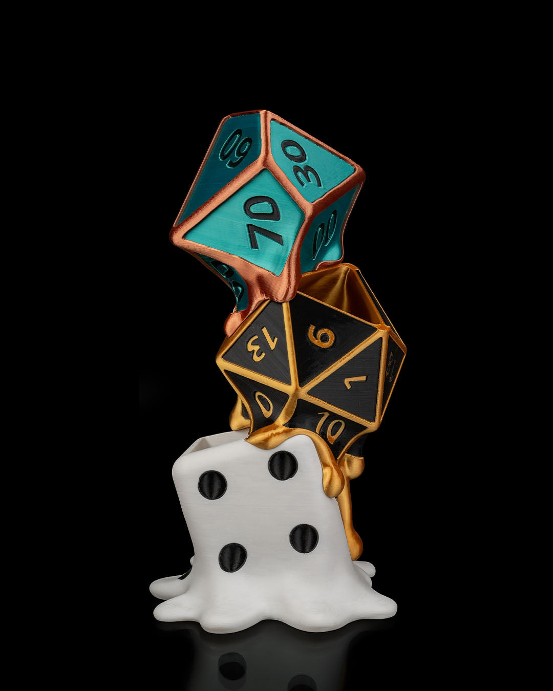 Melted Dice Planter – A Surreal Roll of Fate