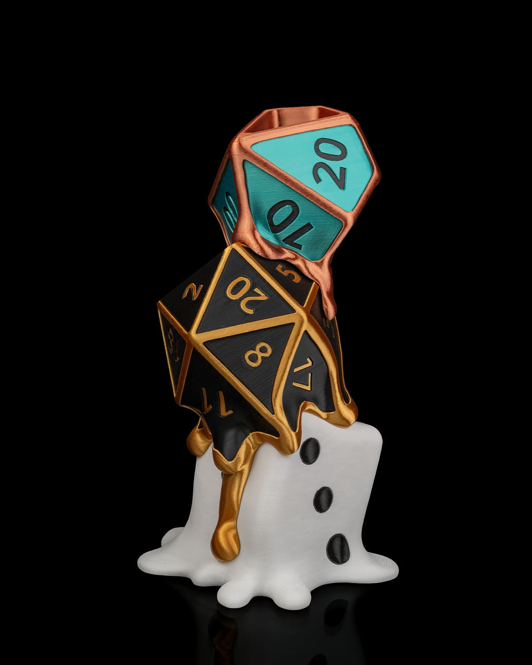 Melted Dice Planter – A Surreal Roll of Fate