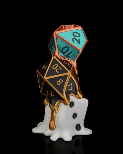 Melted Dice Planter – A Surreal Roll of Fate
