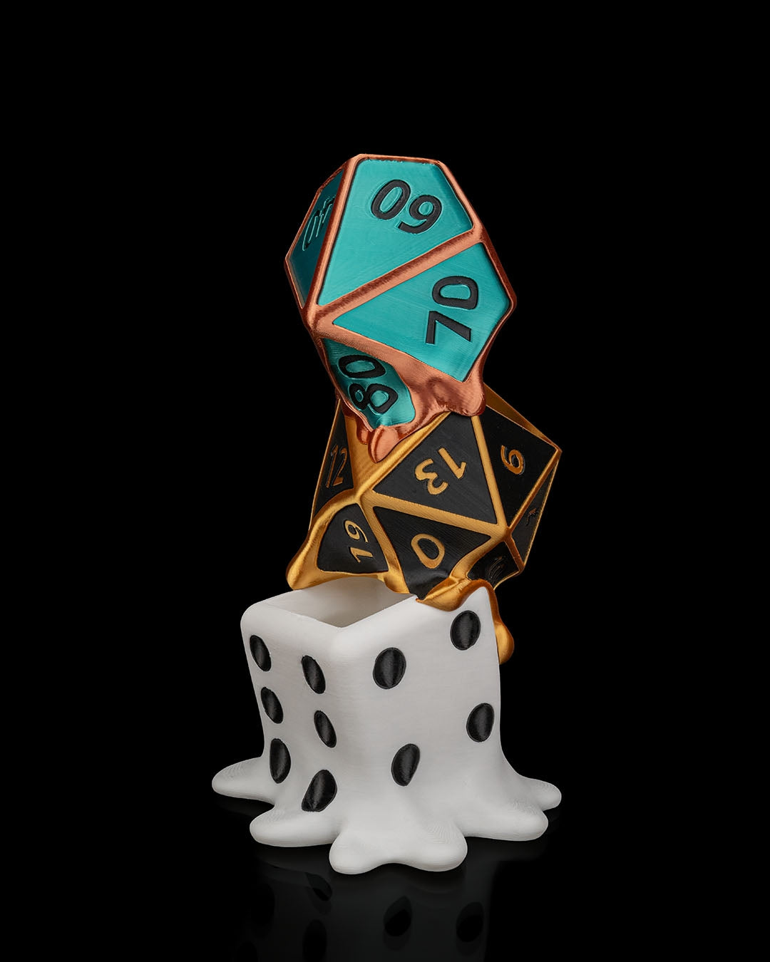 Melted Dice Planter – A Surreal Roll of Fate
