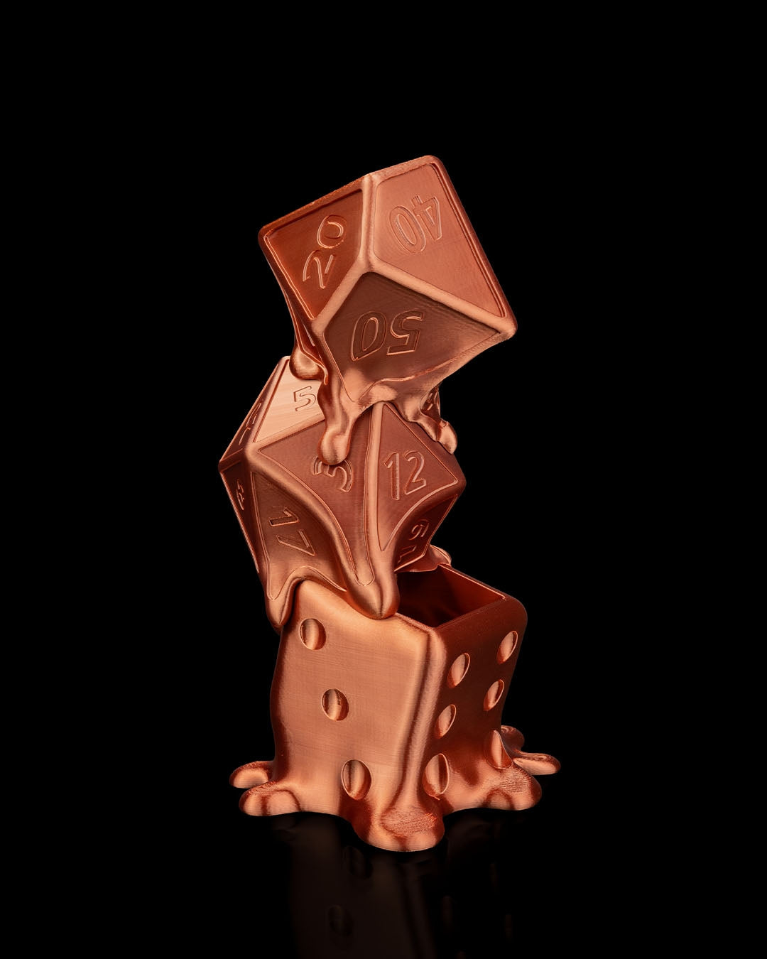 Melted Dice Planter – A Surreal Roll of Fate