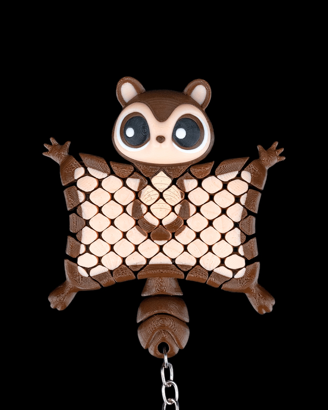 Merle the Flying Squirrel – Mesh Buddy Fidget Keychain