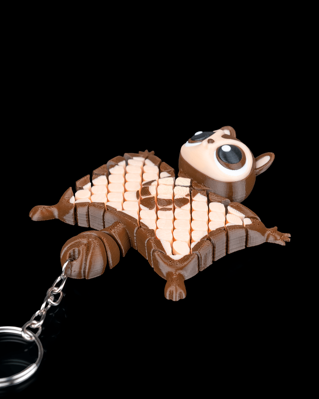 Merle the Flying Squirrel – Mesh Buddy Fidget Keychain