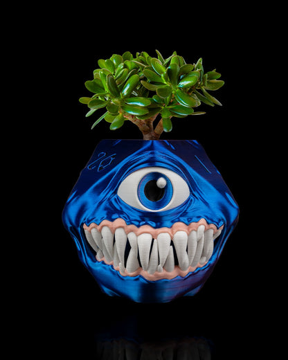 Mimic D20 Planter – 3D Printed Dice Monster Pot