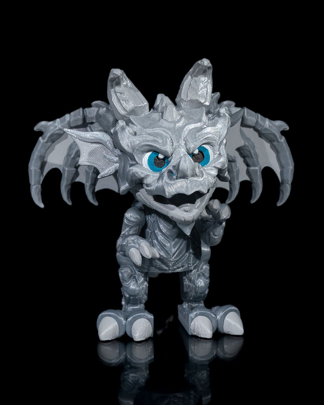 Customizable 3D Printed Baby Dragon Figurine - Mountain Keeper Guardian Statue