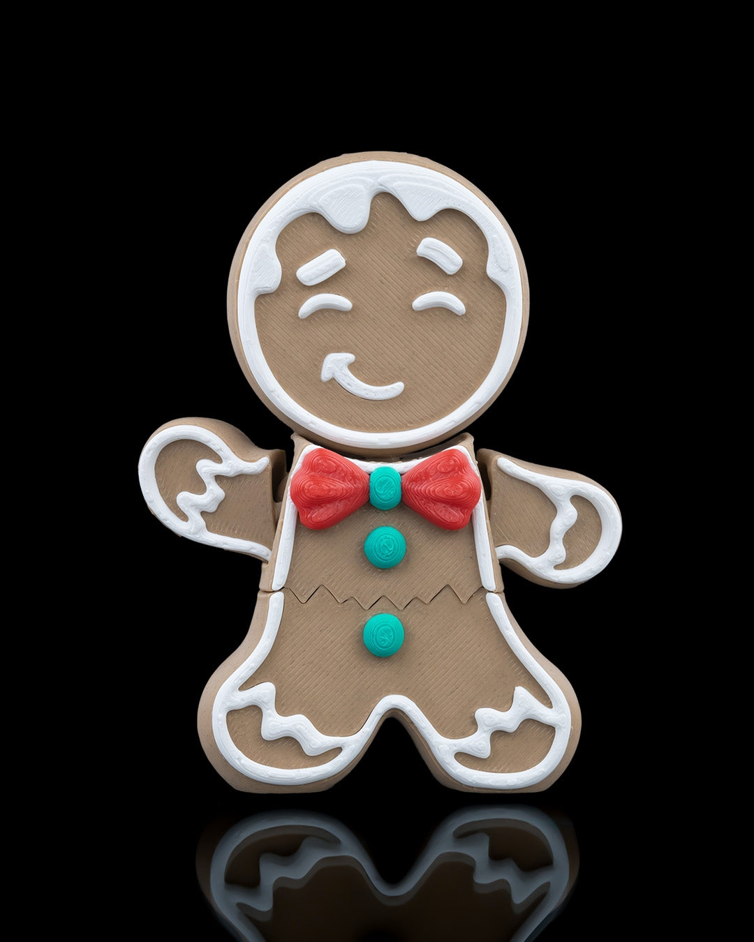 Mr. Crumbles, The Poseable Gingerbread Man Ornament - Fun Christmas Decoration