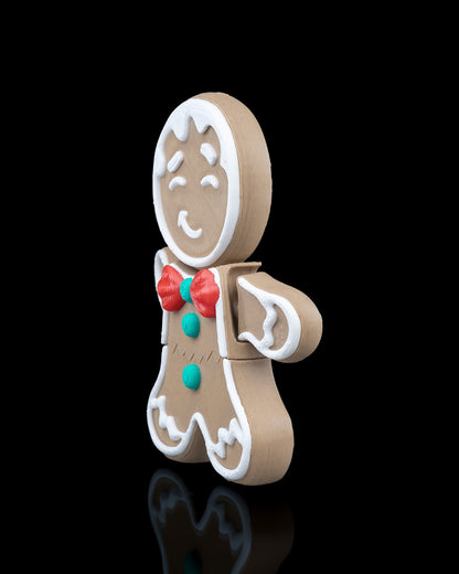 Mr. Crumbles, The Poseable Gingerbread Man Ornament - Fun Christmas Decoration